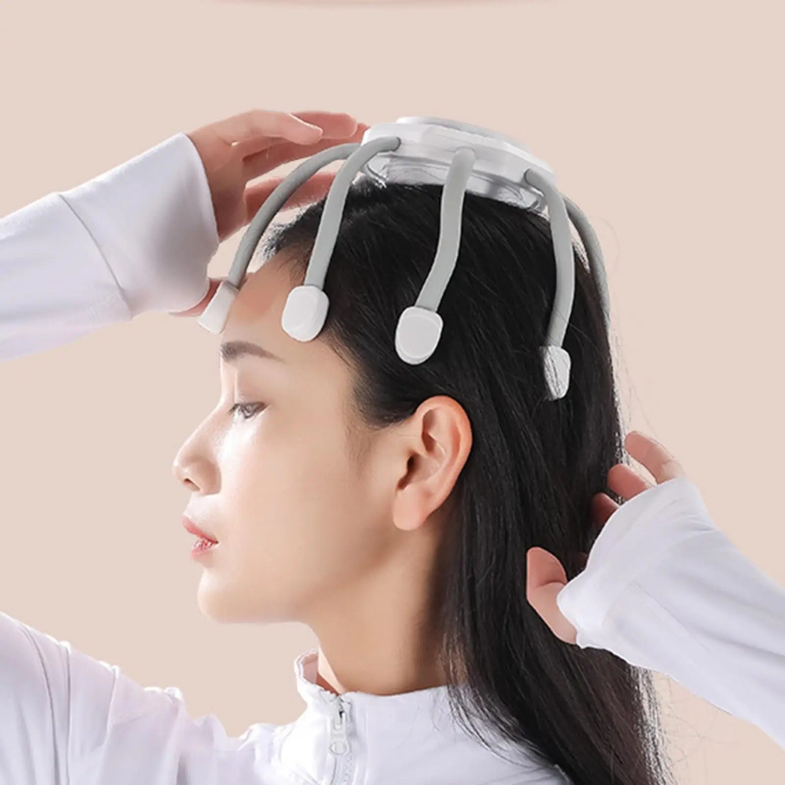 Electric Scalp Massager with 3 Modes, 360 Degree Head Massager, Cordless Portable Head Scratcher for Stress Relax